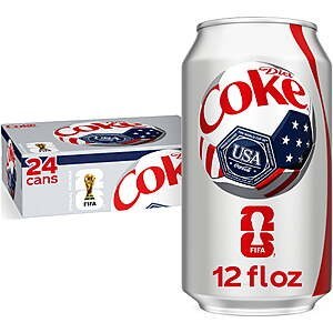 $9.97: Diet Coke Soda Pop Cans, 12 fl oz, 24 Pack