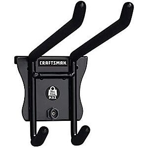 $9.99 | CRAFTSMAN Versatrack Garage Hooks, Standard Double (CMST82606VT) at Amazon