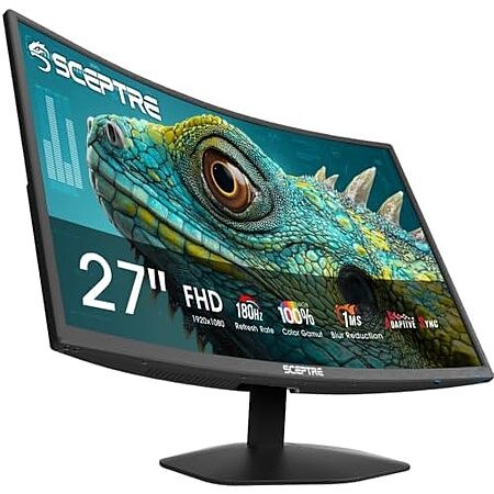 27" Sceptre Curved 1080p 180Hz 1ms VA Gaming Monitor