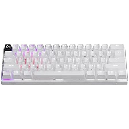 Logitech G PRO X 60% Wireless Gaming Keyboard (Linear Optical) - White