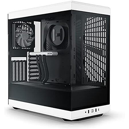 $99.99 | Hyte Y40 Modern Aesthetic Panoramic Tempered Glass Mid-Tower ATX Computer Gaming Case, White (CS-HYTE-Y40-BW) at Amazon