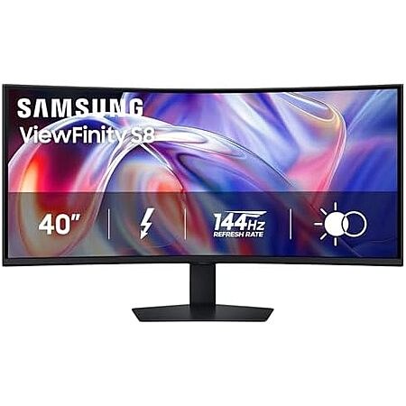 Samsung 40" ViewFinity S8 (S85TH) Curved Monitor, 5K2K WUHD Resolution