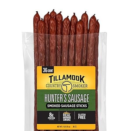[AC] $11.84 | 16-Oz Tillamook Country Smoker Smoked Sausage Sticks (Hunter's Sausage) at Amazon