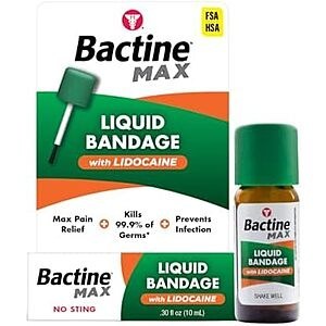 [AC] $4.56* | 0.30-Oz Bactine Max Liquid Bandage w/ Lidocaine at Amazon