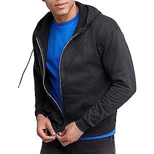 [AC] $9.69 | Hanes Men's Full-Zip EcoSmart Hoodie (Black) at Amazon