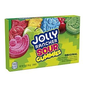 3.5-Oz Jolly Rancher Sour Gummies Assorted Fruit Flavored Candy Box