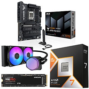 [Bundle] ASUS TUF Gaming X870E-Plus MB + AMD Ryzen 7 9800X3D CPU + Samsung 990 PRO 2TB SSD + Cooler Master 240mm AIO $800 + Free Shipping