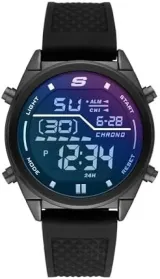 Skechers Men's Kentwood Men's Silicone Watch Black - Black