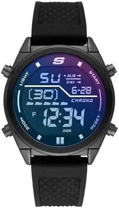 Skechers Men's Kentwood Men's Silicone Watch Black - Black