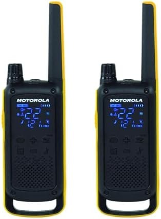 Motorola Solutions T470 Two-Way Radio Black W/Yellow Rechargeable Two Pack