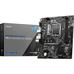 [NEW] $69.99 | MSI PRO H610M-G DDR4 V1 Motherboard at Amazon