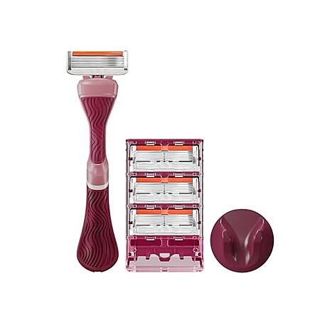 Dollar Shave Club For Women - Guest Pass (Maroon) - Body Shave Starter Kit