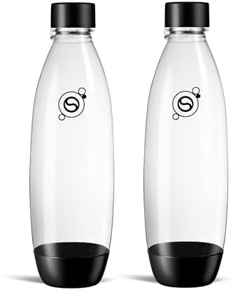[Prime] $9.99* | 2-Pk 1-L SodaStream Slim Carbonating Bottles (Black) at Amazon