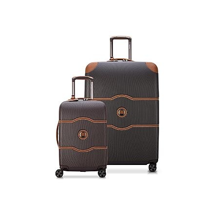 2-Piece DELSEY PARIS Chatelet Air 2.0 Hardside Spinner Luggage Set 19"/28" (Chocolate Brown)