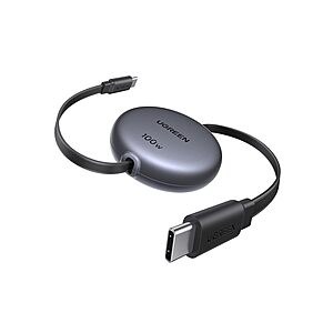 [Prime] 3.3' UGREEN 100W Nexod Retractable USB-C Cable (Black) $11.39 + Free Shipping