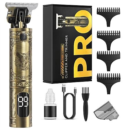 Solati Cordless Beard Trimmer and Hair Clipper Body Grooming Trimmer w/ 4 Edger Guide Combs…