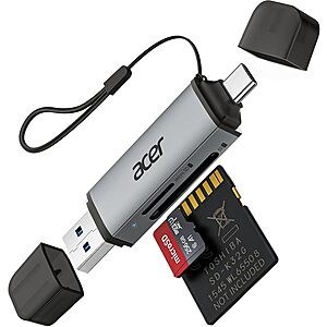 [Prime] acer Dual-Slot USB-C & USB-A SD & MicroSD Card Reader $8.99 + Free Shipping