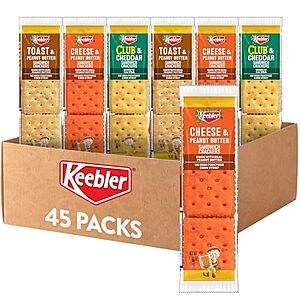 [Prime, SnS] $11.96* | 45-Pack 1.38-Oz Keebler Sandwich Crackers (Variety Pack) at Amazon