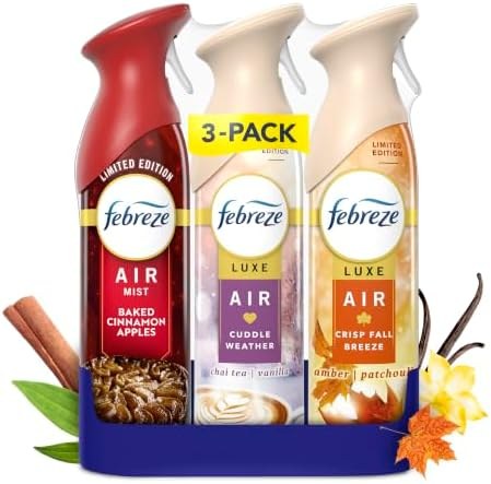 [Prime, SnS, AC] $19.01 | 3 × 3-Pack 8.1-Oz Febreze Odor-Fighting Air Freshener Spray (Cuddle Weather) ($6.34 each) at Amazon