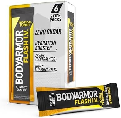 6-Count BODYARMOR Flash I.V. Electrolyte Packets (Tropical Punch)