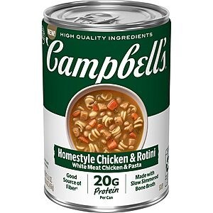 [S*S] Campbell's Protein Homestyle Chicken and Rotini Soup, 16.1 Oz Can $1.67 @Amazon