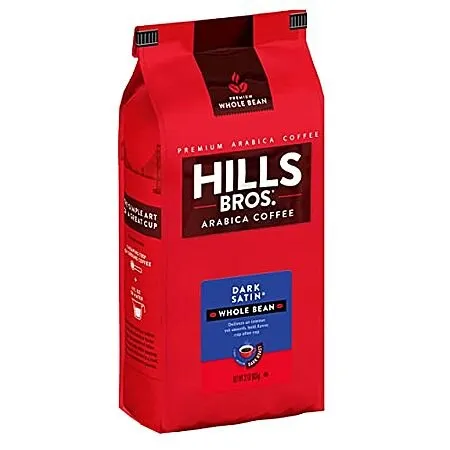 32-Oz Hills Bros. Whole Bean Dark Roast Coffee (Dark Satin)
