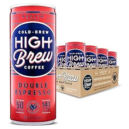 12-Pk 8-Oz High Brew Cold Brew Coffee (Double Espresso)