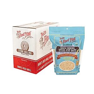 [SnS] $12.68* | 4-Pk 22-Oz Bob's Red Mill Organic Quick Cooking Steel Cut Oats at Amazon ($3.17 each)