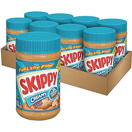 8-Pk 16.3-Oz SKIPPY Creamy Peanut Butter