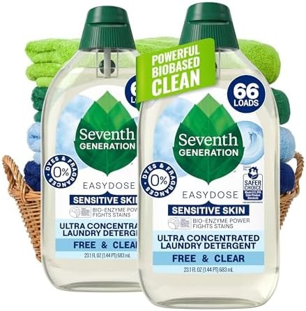 2-Pack 23.1-Oz Seventh Generation EasyDose Laundry Deterge (Free & Clear)