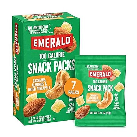 [SnS] $4.91 | 7-Pack 0.71-Oz Emerald Nuts Cashews and Almonds with Dried Pineapple at Amazon