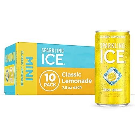 10-Pack 7.5-Oz Sparkling Ice Sparkling Water (Classic Lemonade)