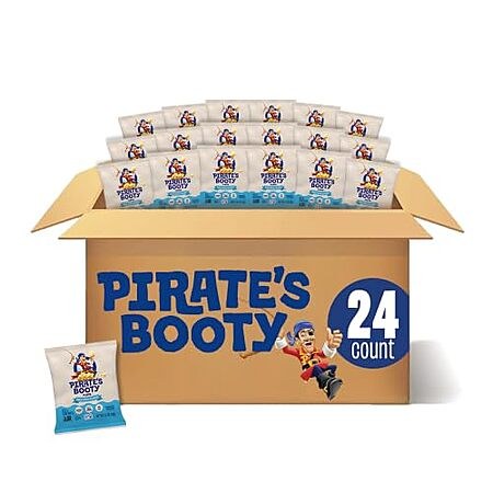 24-Pack 0.5-Oz Pirate's Booty Cheese Puffs (Aged White Cheddar)
