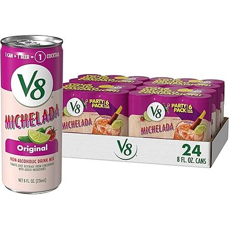 [SnS, AC] $10.34 | 24-Pack 8-Oz V8 Michelada Non-Alcoholic Drink Mix at Amazon (43.1￠ each)