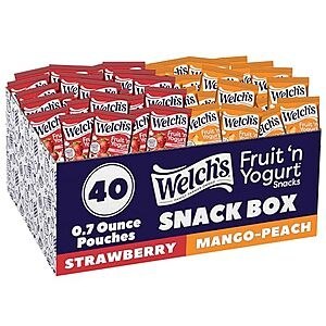 [SnS, AC] $10.94 | 40-Pack 0.7-Oz Welch's Fruit Snacks, Fruit 'n Yogurt Variety Pack at Amazon