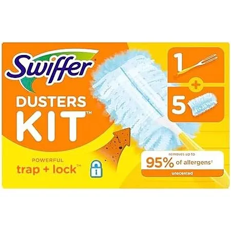 3 × Swiffer Dusters Starter Kit, Kit Includes 1 Handle and 5 Dusters (