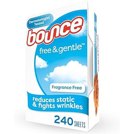 4 × 240-Count Bounce Free & Gentle Dryer Sheets (Unscented) (