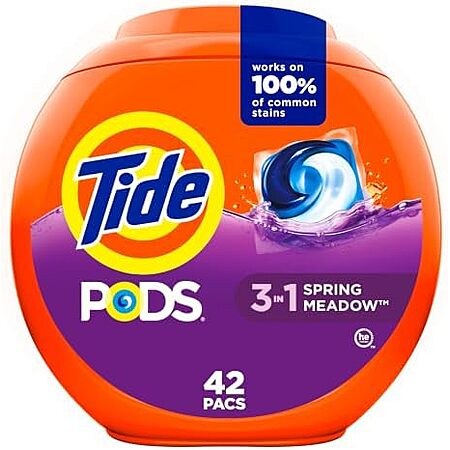4 × 42-Count Tide PODS Laundry Detergent Pacs (Spring Meadow) (