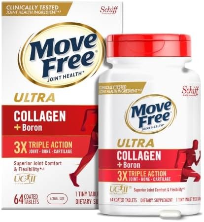 3 × 64-Count Move Free Ultra Triple Action Joint Support Supplement Tablets (