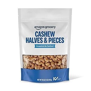 [SnS, AC] $4.26* | 16-Oz Amazon Grocery Roasted & Salted Cashew Halves & Pieces at Amazon