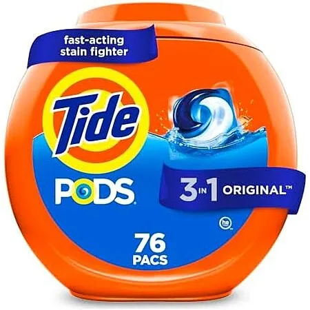 4 × 76-Count Tide PODS Laundry Detergent Pacs (Original) (