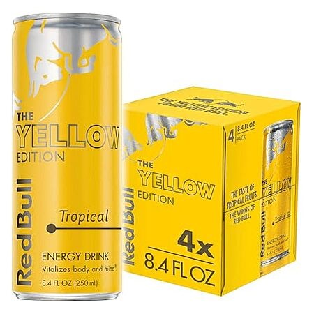 4-Pack 8.4-Oz Red Bull Energy Drink (The Yellow Edition / Tropical)