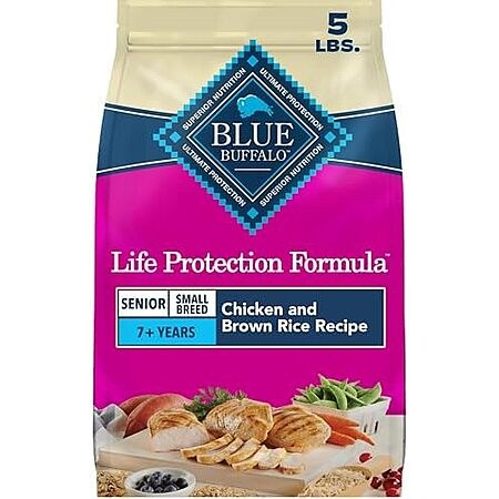 [SnS, AC] $5.24 | 5-Pound Blue Buffalo Life Protection Formula Small Breed Senior Dry Dog Food (Chicken & Brown Rice) at Amazon