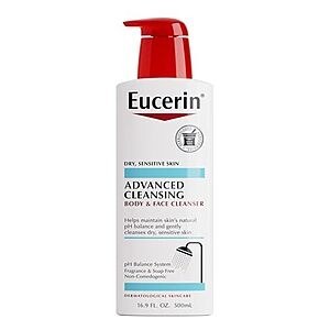 [SnS, AC] $5.47 | 16.9-Oz Eucerin Advanced Cleansing Body & Face Cleanser at Amazon