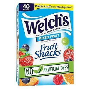 [SnS, AC] $5 | 40-Pack 0.8-Oz Welch's Mixed Fruit Snacks at Amazon