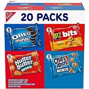 [SnS, AC] $6.21* | 20-Ct 1-Oz Nabisco Snacks Variety Pack (Oreo, Chips Ahoy, Nutter Butter & More) at Amazon