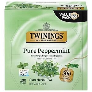[SnS, AC] $7.10** | 100-Count Twinings Pure Peppermint Herbal Tea at Amazon