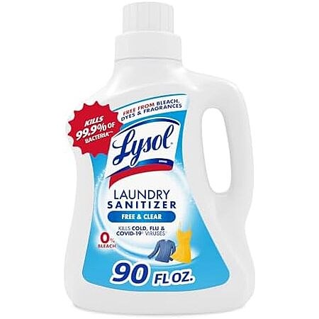 90-Oz Lysol Liquid Laundry Sanitizer (Free & Clear)