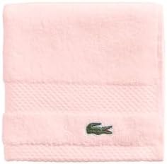 Lacoste Heritage 100% Supima Cotton Wash Cloth 13" x 13", Light Pink