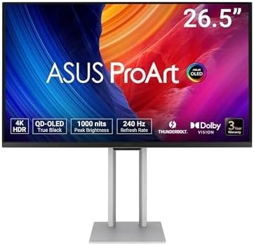 ASUS ProArt PA27UCDMR 27 Inch 4K 240Hz OLED Professional Monitor for Mac